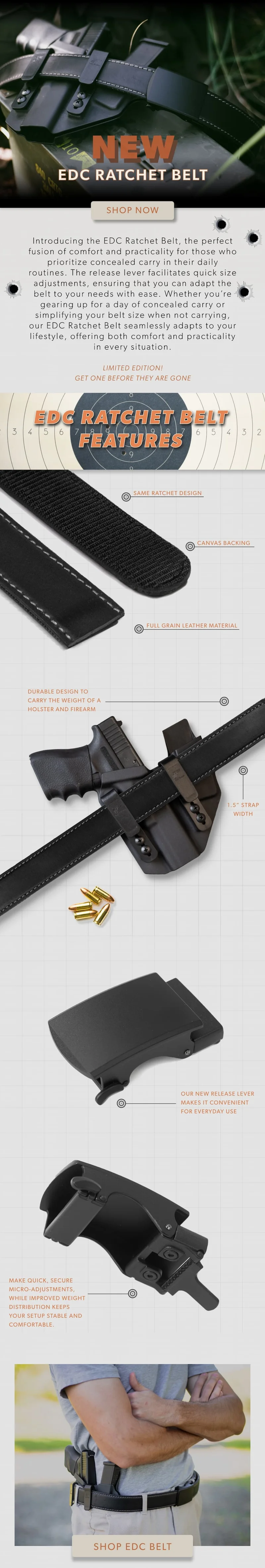 NEW! Limited Edition EDC Ratchet Belt.
