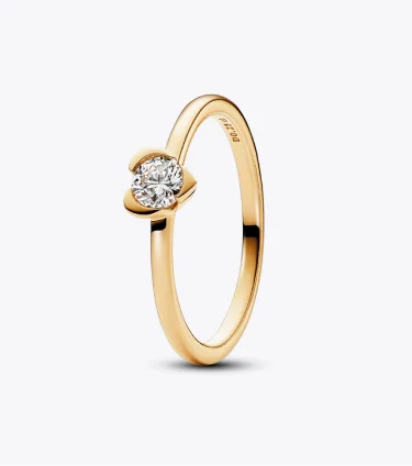Pandora Talisman Lab-grown Diamond Heart Ring 0.25 carat tw 14k Gold