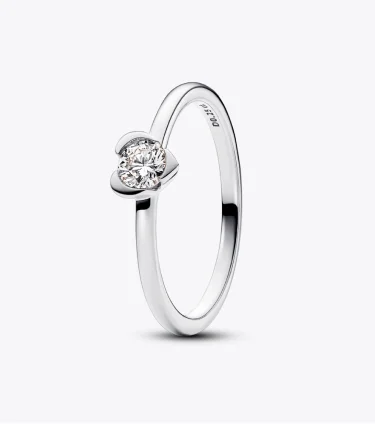 Pandora Talisman Lab-grown Diamond Heart Ring 0.25 carat tw Sterling Silver