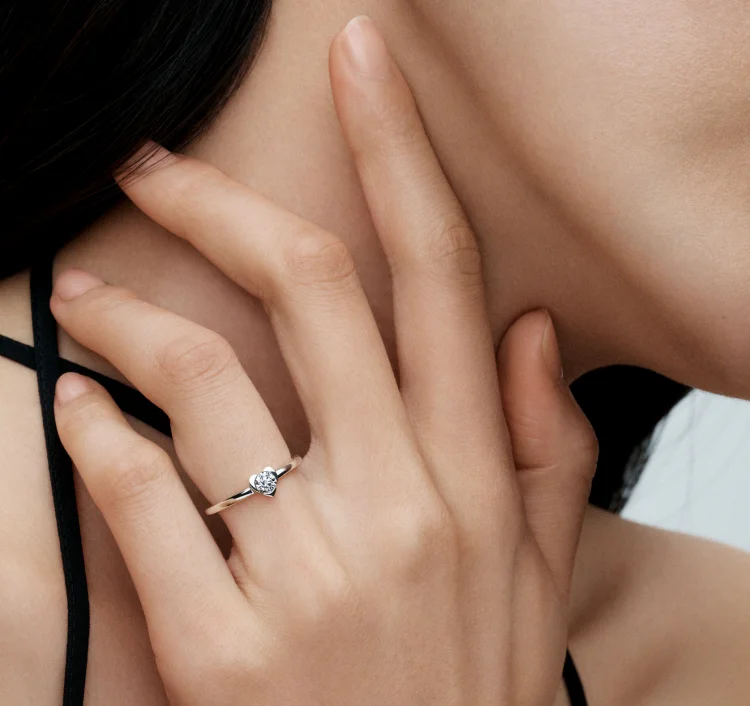 Pandora Talisman Lab-grown Diamond Heart Ring 0.25 carat tw 14k Gold
