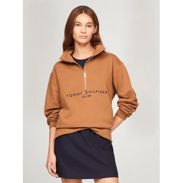 Half-Zip Embroidered Logo Sweatshirt