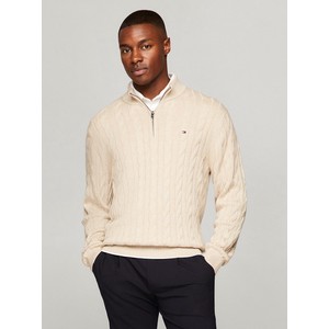 Cable Knit Quarter-Zip Sweater