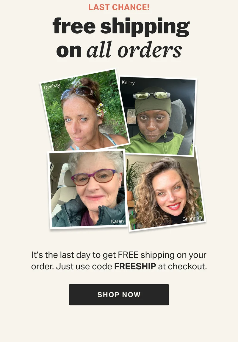 free shipping on all orders