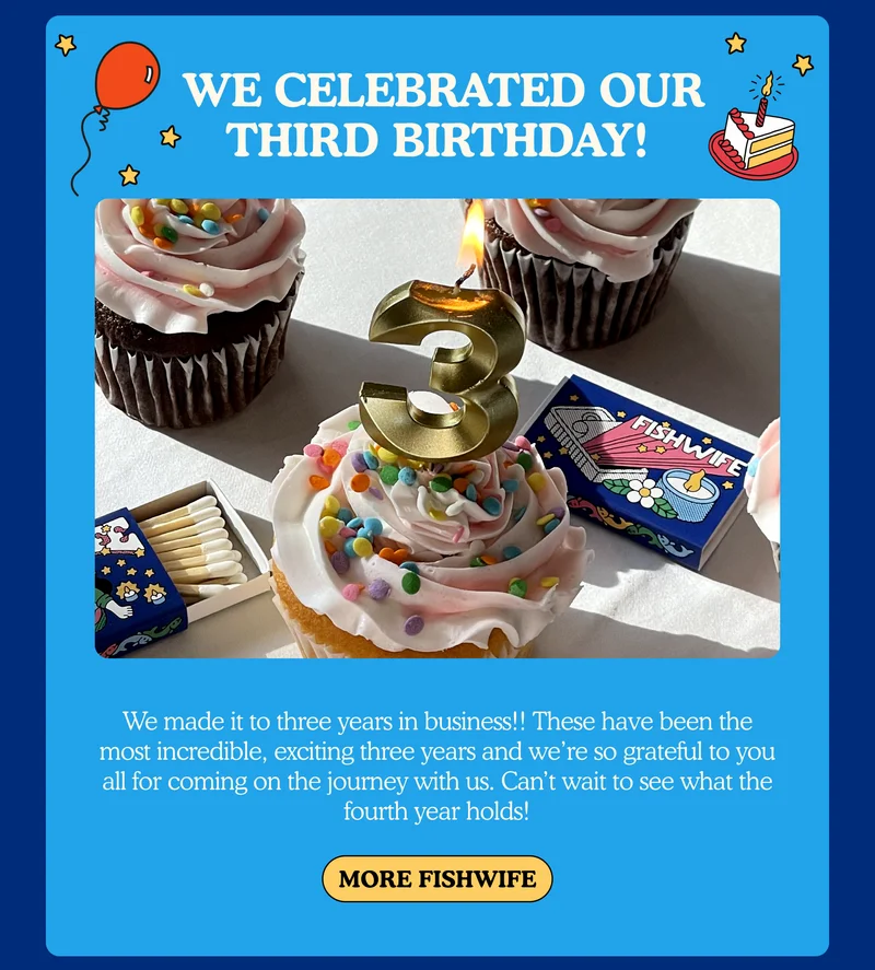 WE CELEBRATED OUR THIRD BIRTHDAY