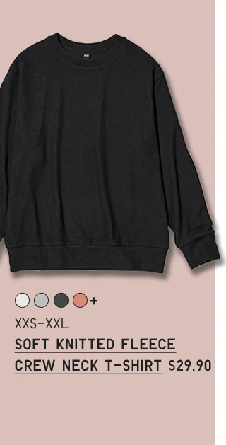 PDP 4 - WOMEN SOFT KNITTED FLEECE CREW T-SHIRT