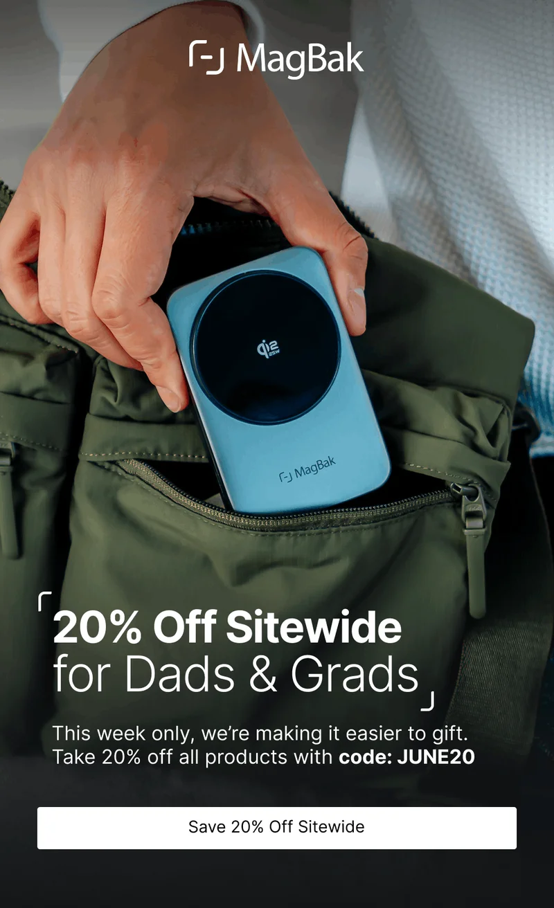 20% Off Sitewide for Dads & Grads This week only, we’re making it easier to gift. Take 20% off all products with code: JUNE20