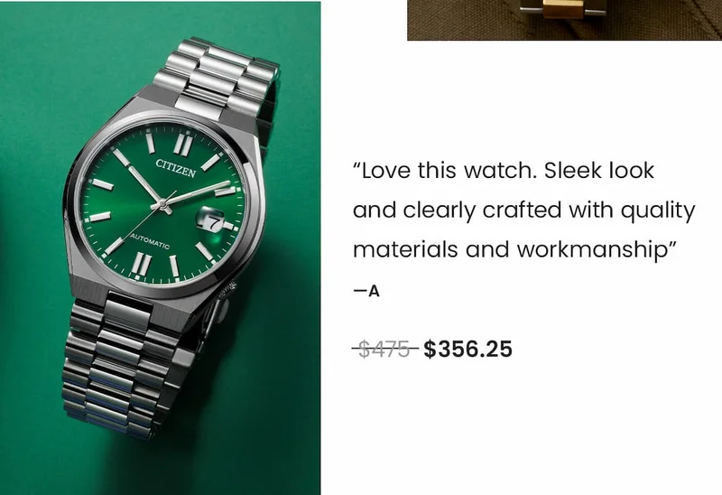 NJ0150-56X  Review: “Love this watch. Sleek look and clearly crafted with quality materials and workmanship.” - A  WAS: $475  NOW: $356.25