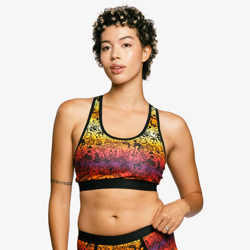 Image of Racerback Soft Bra - Halloweenie
