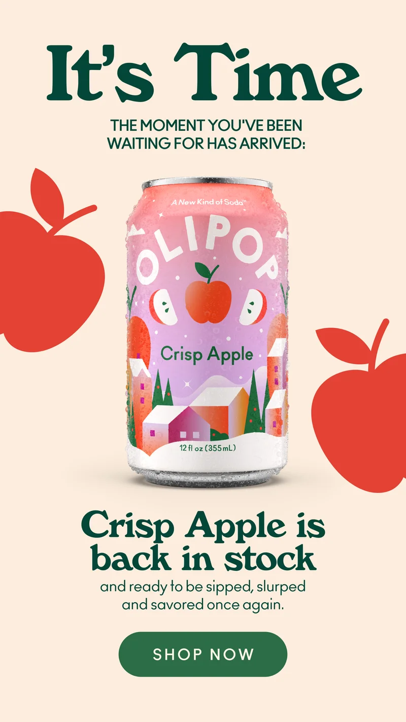 The moment you've been waiting for has arrived: Crisp Apple is back in stock and ready to be sipped, slurped and savored once again.