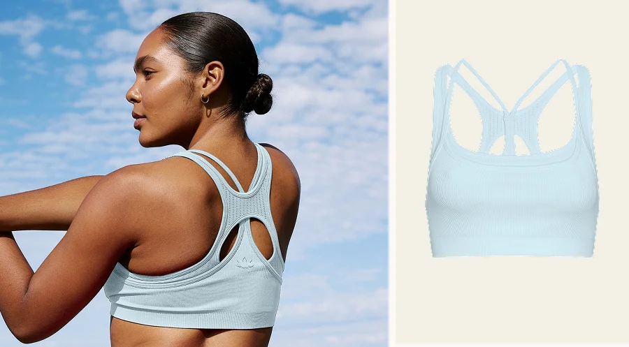 Seamless Moves Layered Bra in Morning Sky Blue