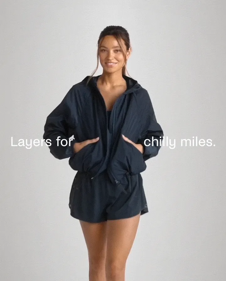 Layers for chilly miles.