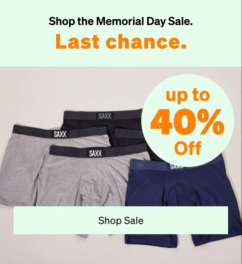 Last call to shop the Memorial Day Sale.