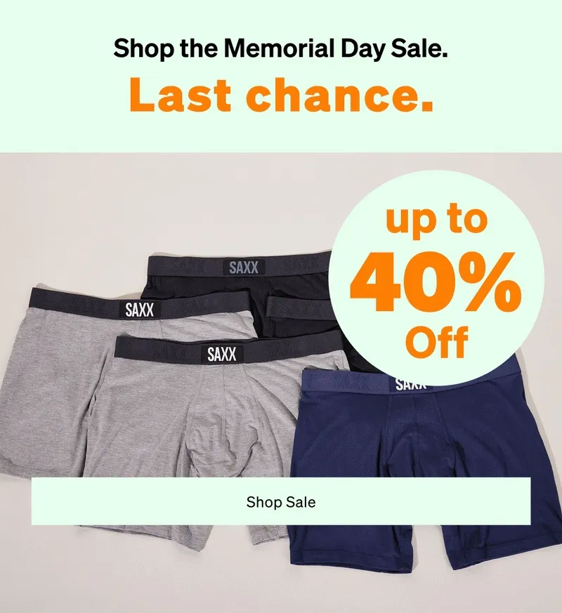 Last call to shop the Memorial Day Sale.