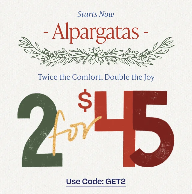 2 for $45 Alpargatas