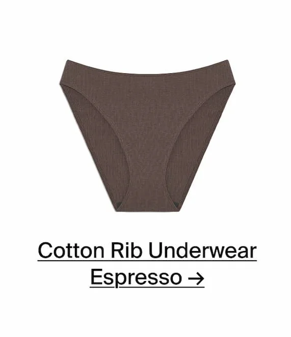 Cotton Rib Underwear Espresso →