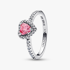Elevated Pink Heart Ring