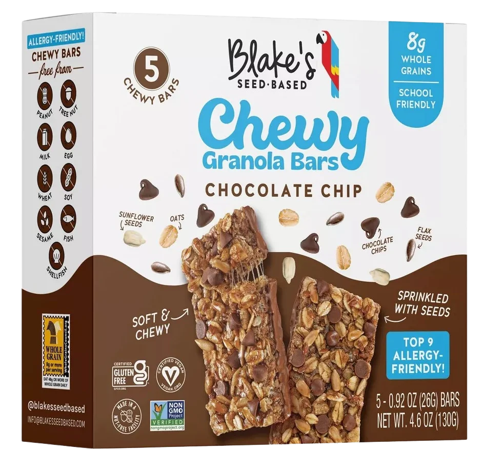 Image of Blake's Seed Based Chocolate Chip Chewy Bars (5 CT)