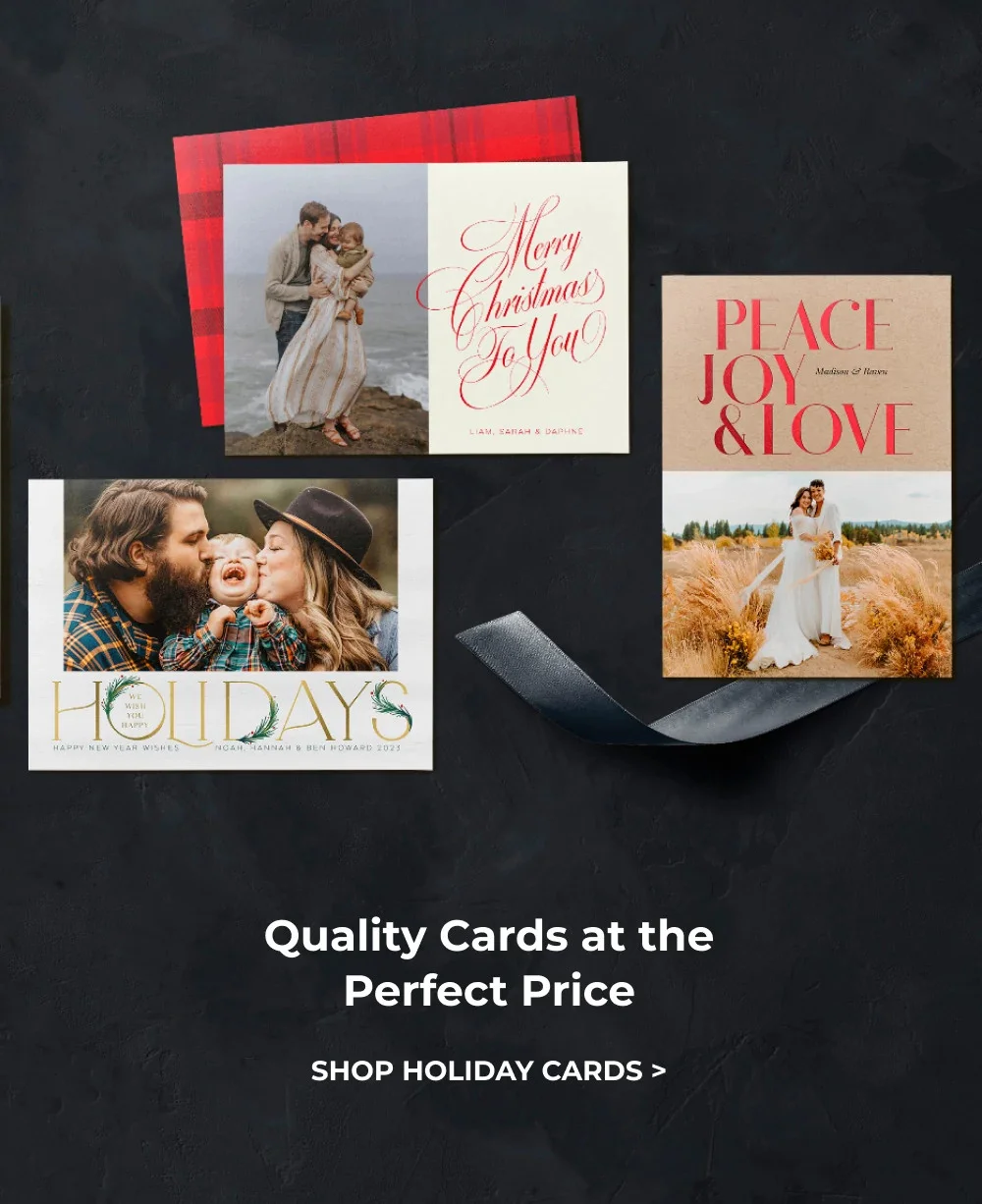 send stylish cards + HOLIDAY CARDS >