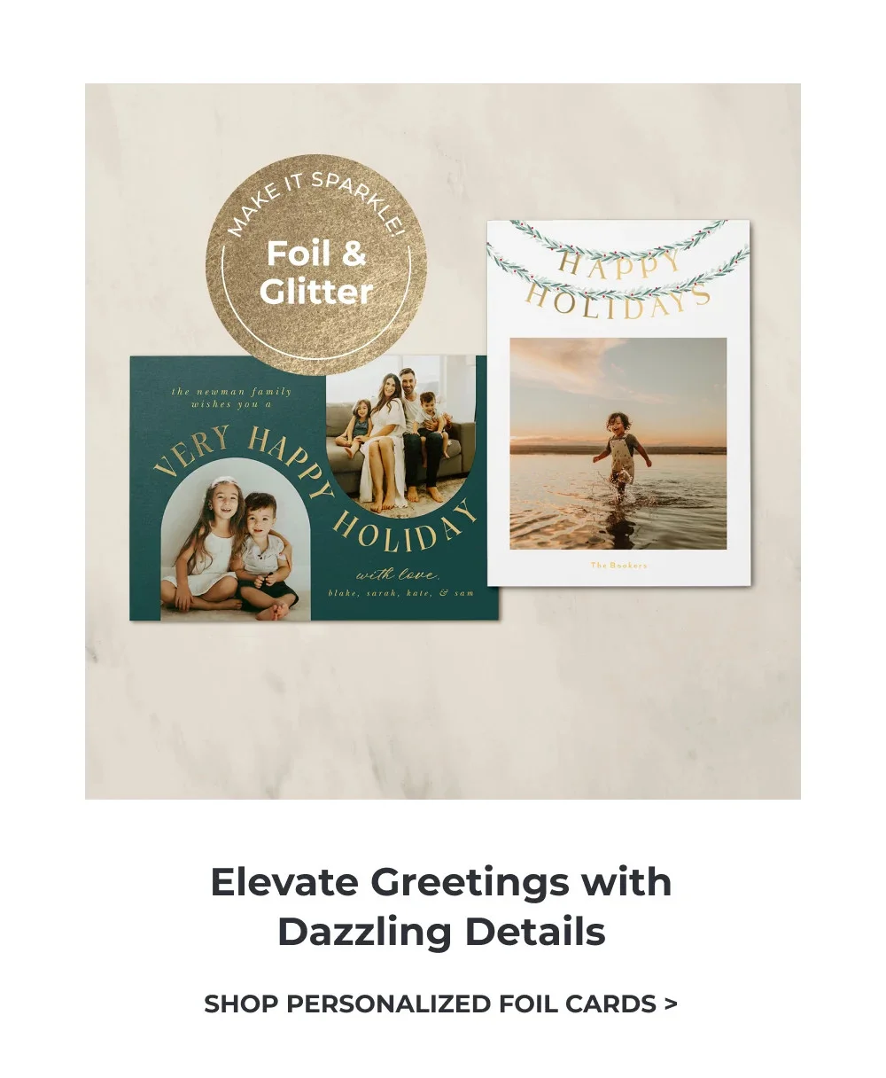 shop personalized foil cards