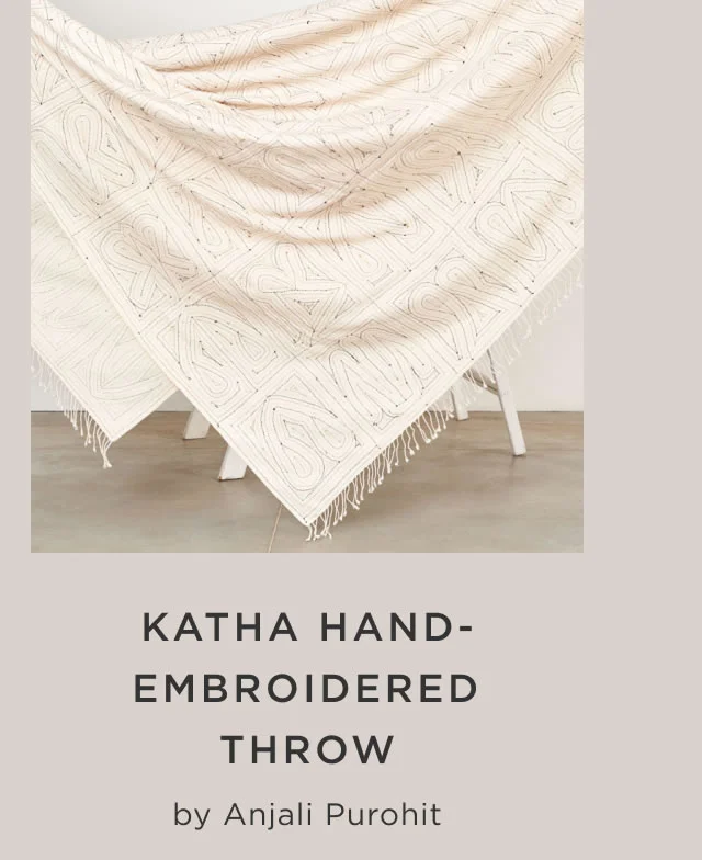 Katha Hand-Embroidered Throw
