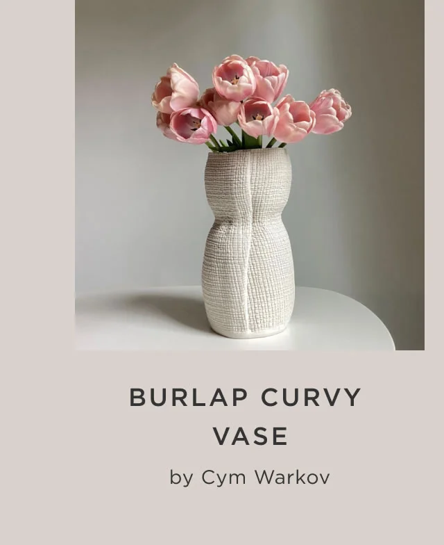 Burlap Curvy Vase