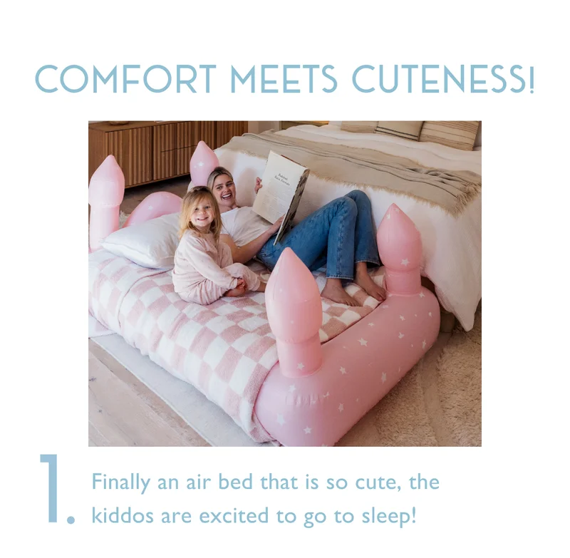 1. Comfort Meets Cuteness! | Finally an air bed that is so cute, the kiddos are excited to go to sleep!