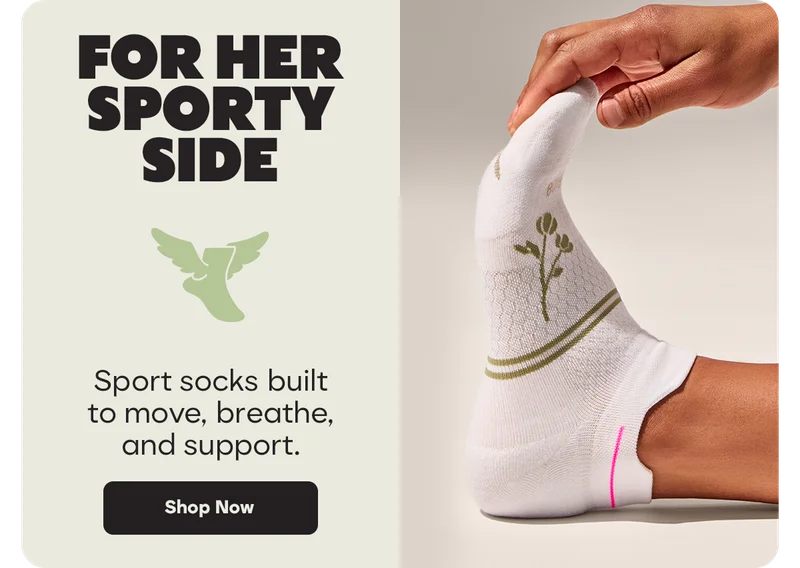FOR HER SPORTY SIDE | Sport socks built to move, breathe, and support. | Shop Now