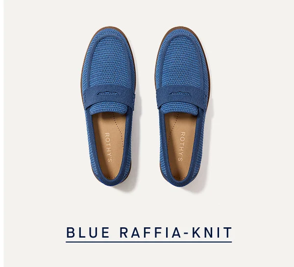 BLUE RAFFIA-KNIT