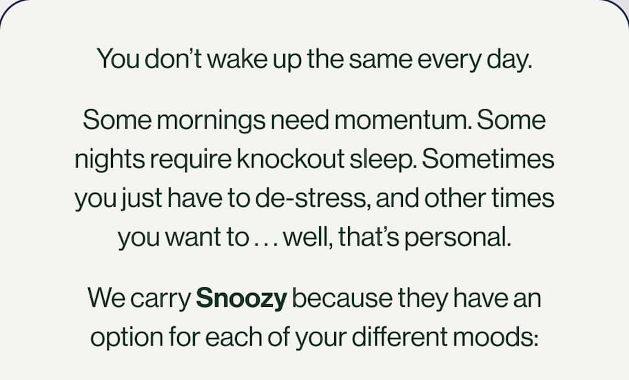 You don't wake up the same every day