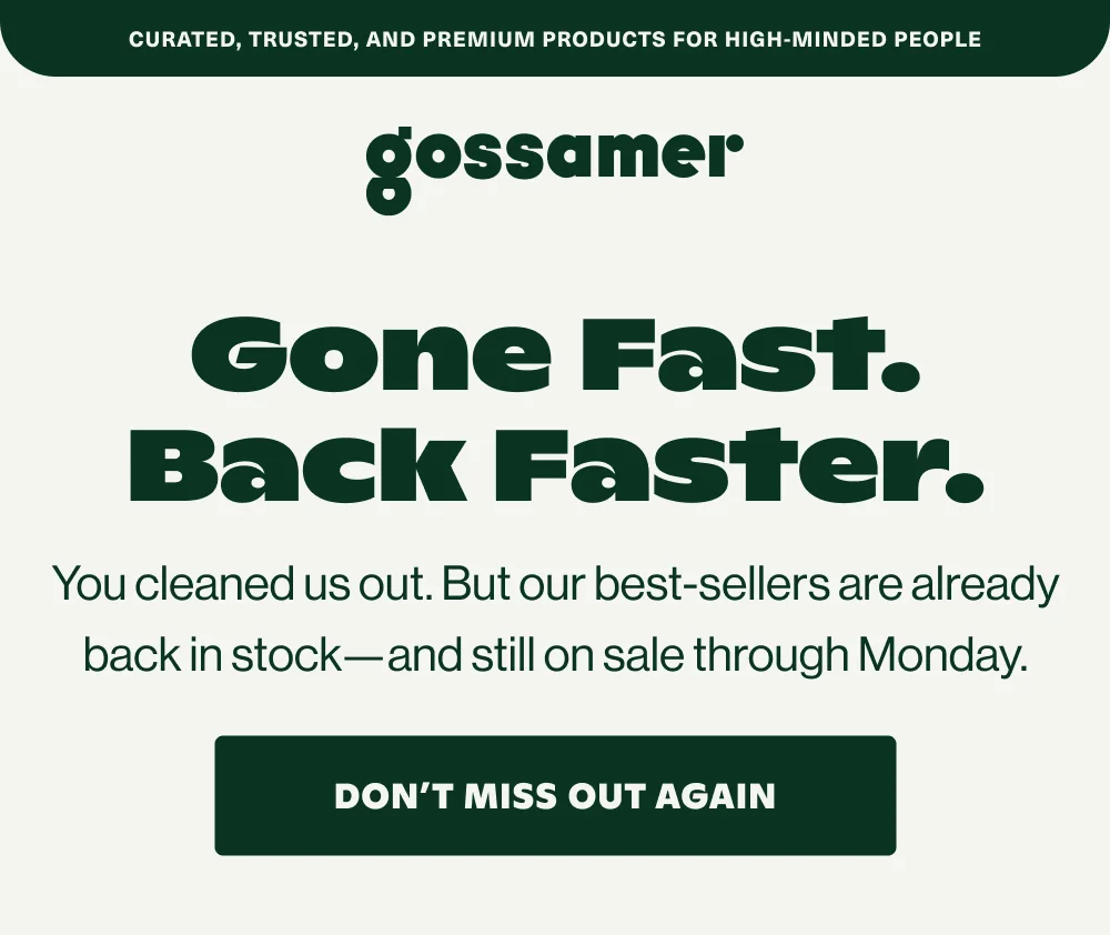 Gone Fast. Back Faster