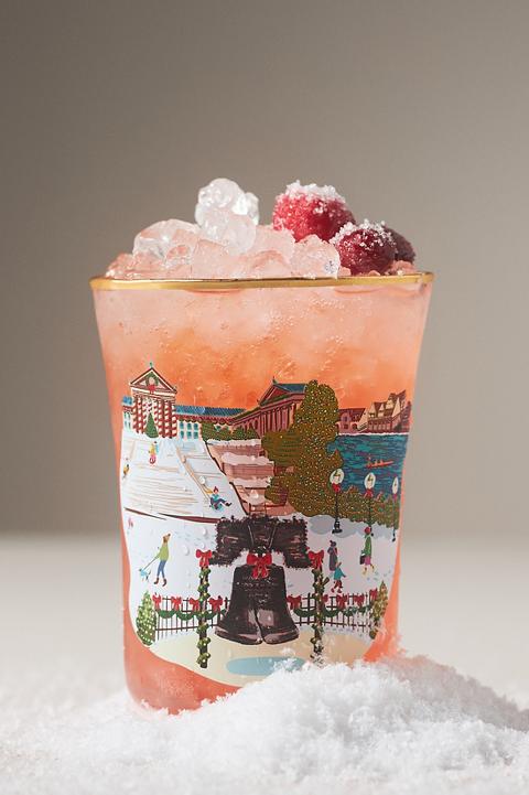 Holiday In the City Juice Glass