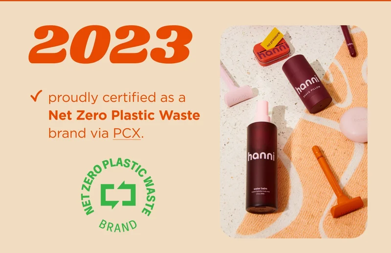 2023 proudly certified as a Net Zero Plastic Waste brand via PCX