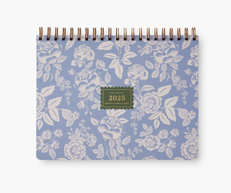 Image of 2025 12-Month Top Spiral Planner - English Rose