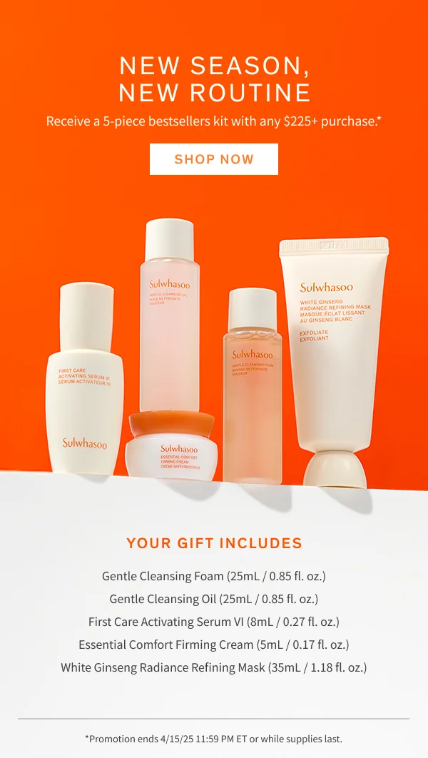 5-piece bestsellers kit with $225+ purchase
