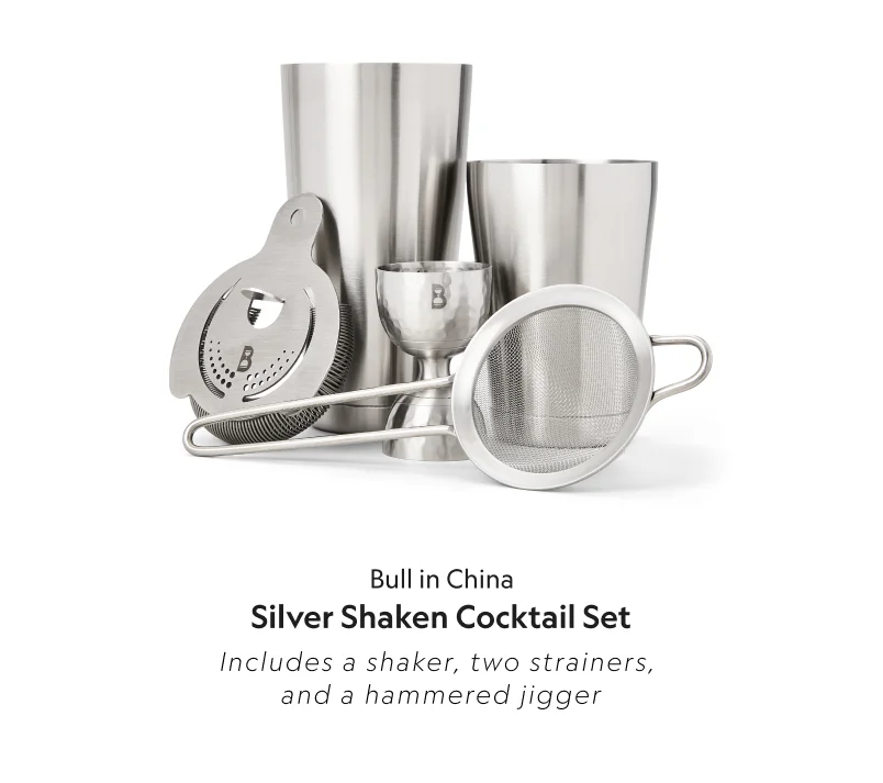 Silver Shaken Cocktail Set