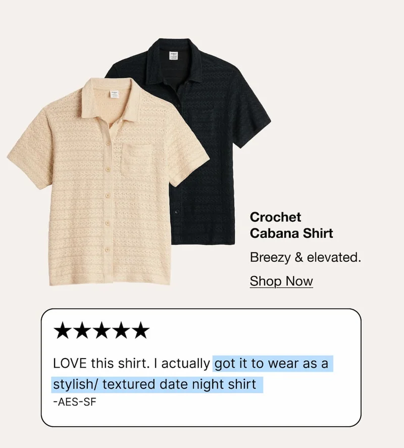 Crochet Cabana Shirt