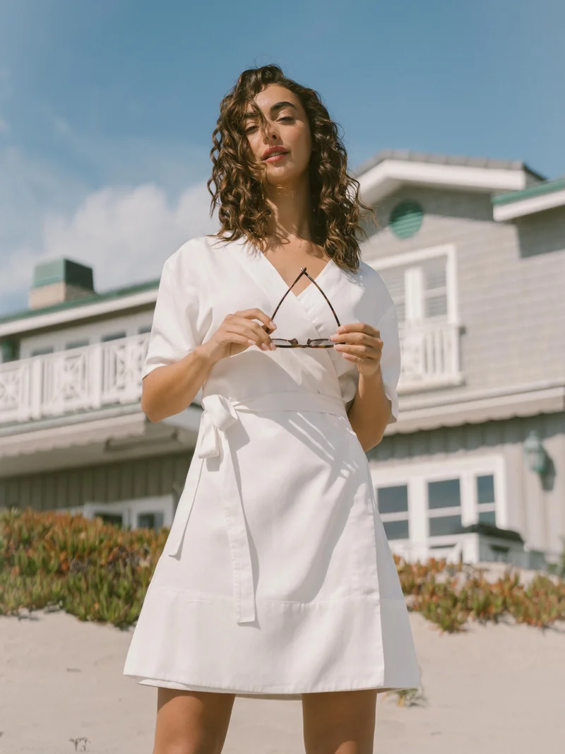 Image of Women's Cozy Earth Coastal Comfort Wrap Dress - Last Chance Image of Women's Cozy Earth Coastal Comfort Wrap Dress - Last Chance