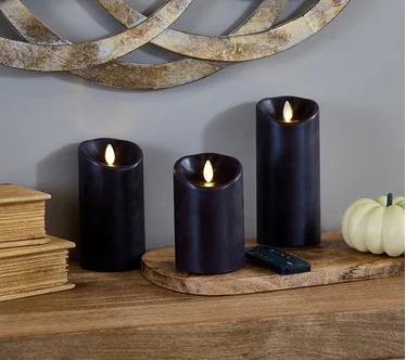 Luminara Set of 3 Colorscape Flameless Pillars