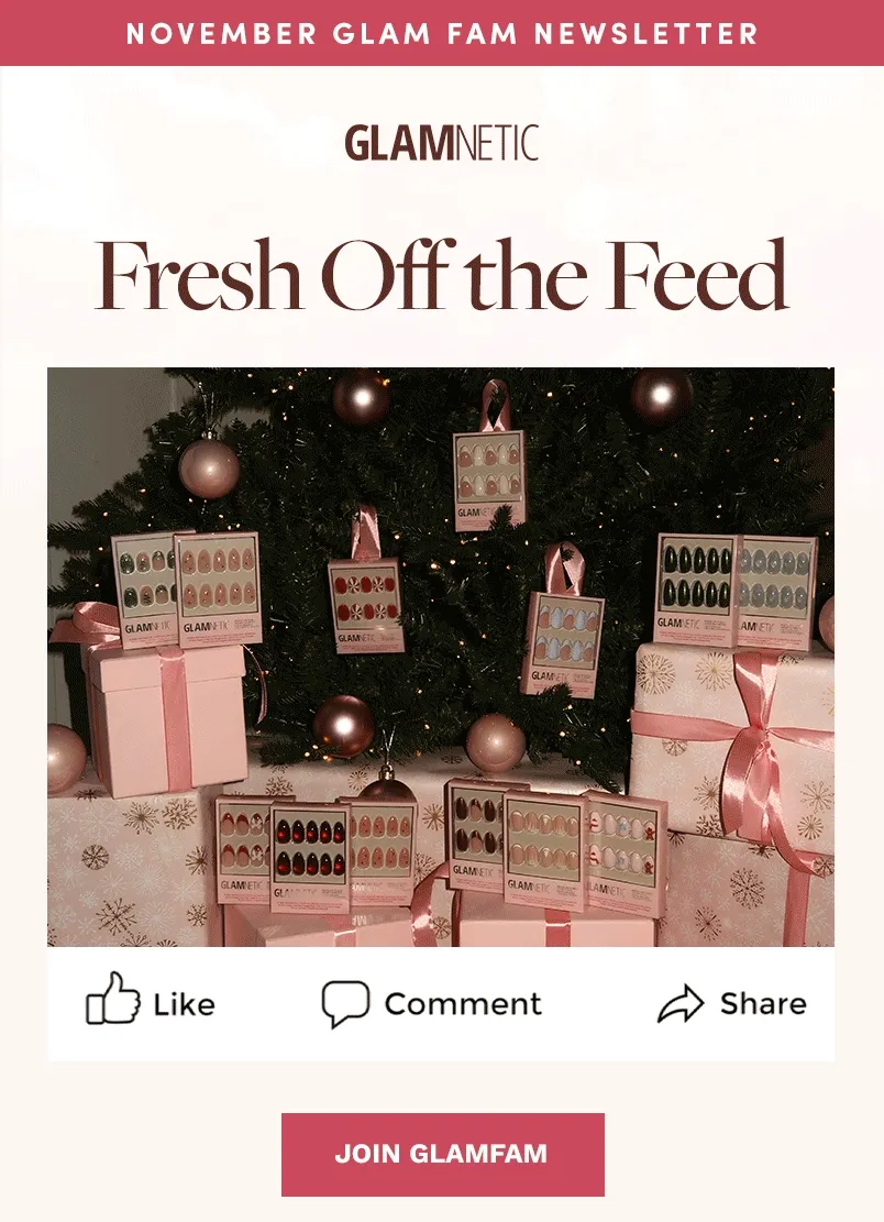 Fresh Off the Feed. Join GlamFam