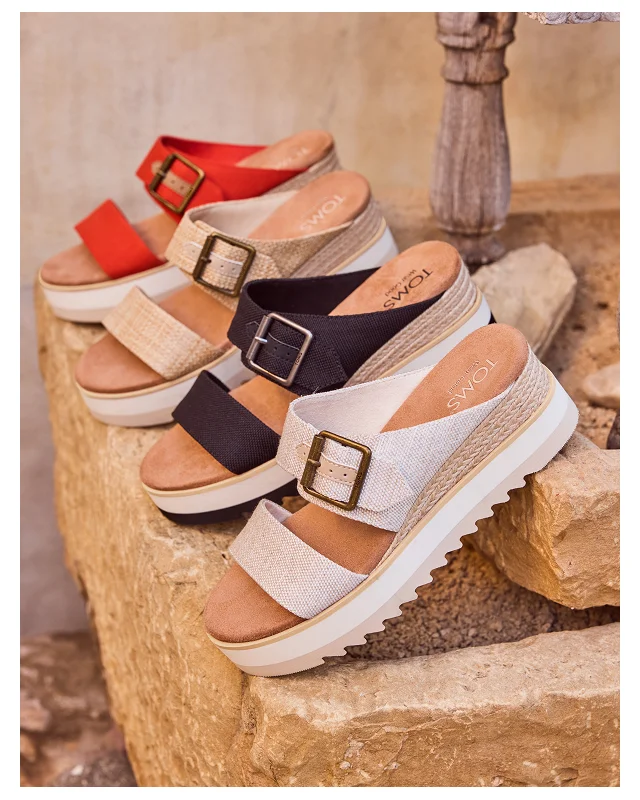Diana Mule Buckle Wedge Sandal - Image