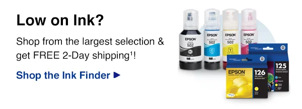 Low on Ink? Shop from the largest selection and get FREE 2-Day Shipping! 1
