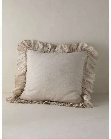 Charlie Linen Sham by Pom Pom at Home-Flax / Euro