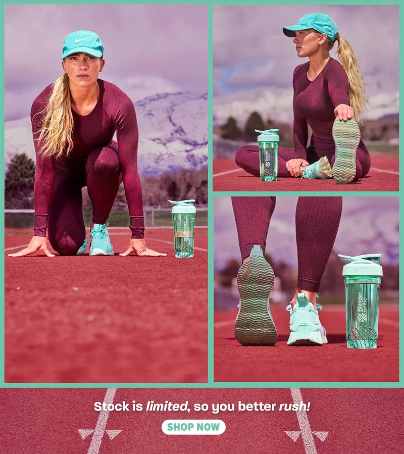 Limited Stock Marathon Mint Strada Tritan Color Rush BlenderBottle - Shop Now!