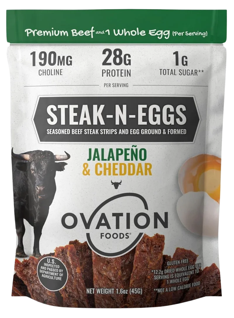 Image of Ovation Foods Jalapeno Cheddar Meat Snacks - Steak and Eggs