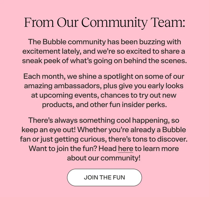 FROM OUR COMMUNITY TEAM