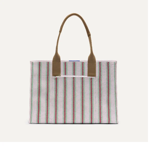The Classic Tote- Watermelon Market Stripe