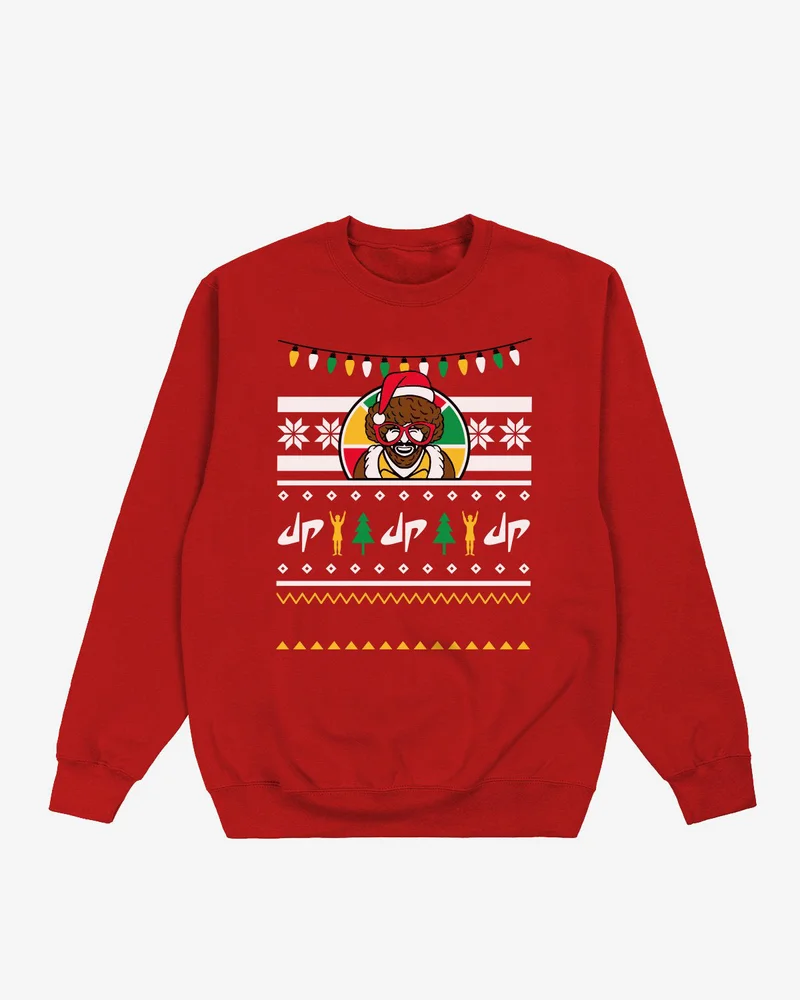 Image of Ned's Ugly Christmas Crewneck Sweatshirt (Red/White)