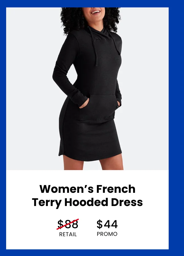 Women's French Terry Hooded Dress