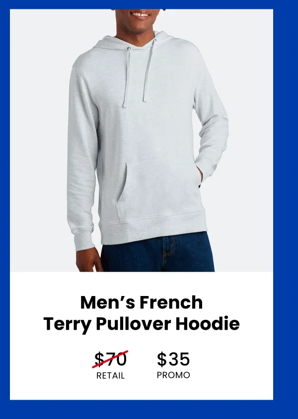 Men's French Terry Pullover Hoodie