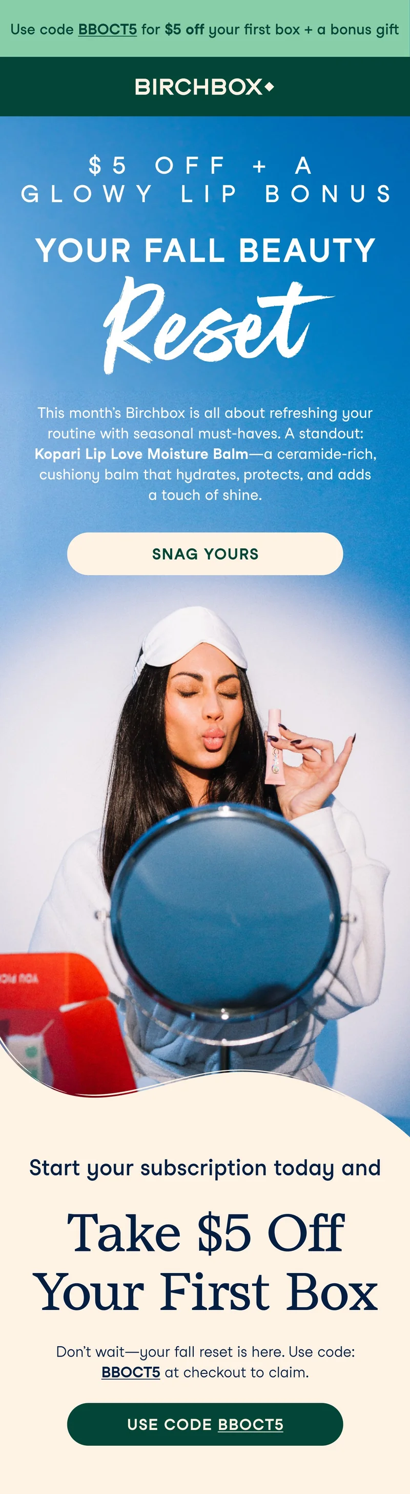 $5 Off + A Glowy Lip Bonus